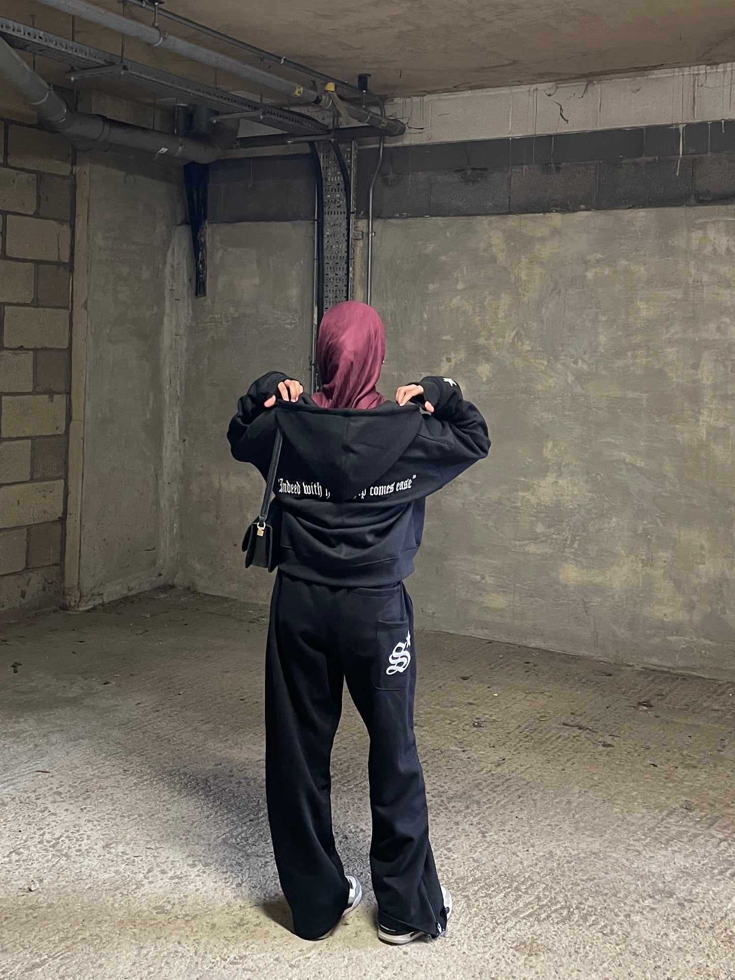 Sahara Black Flared Sweatpants