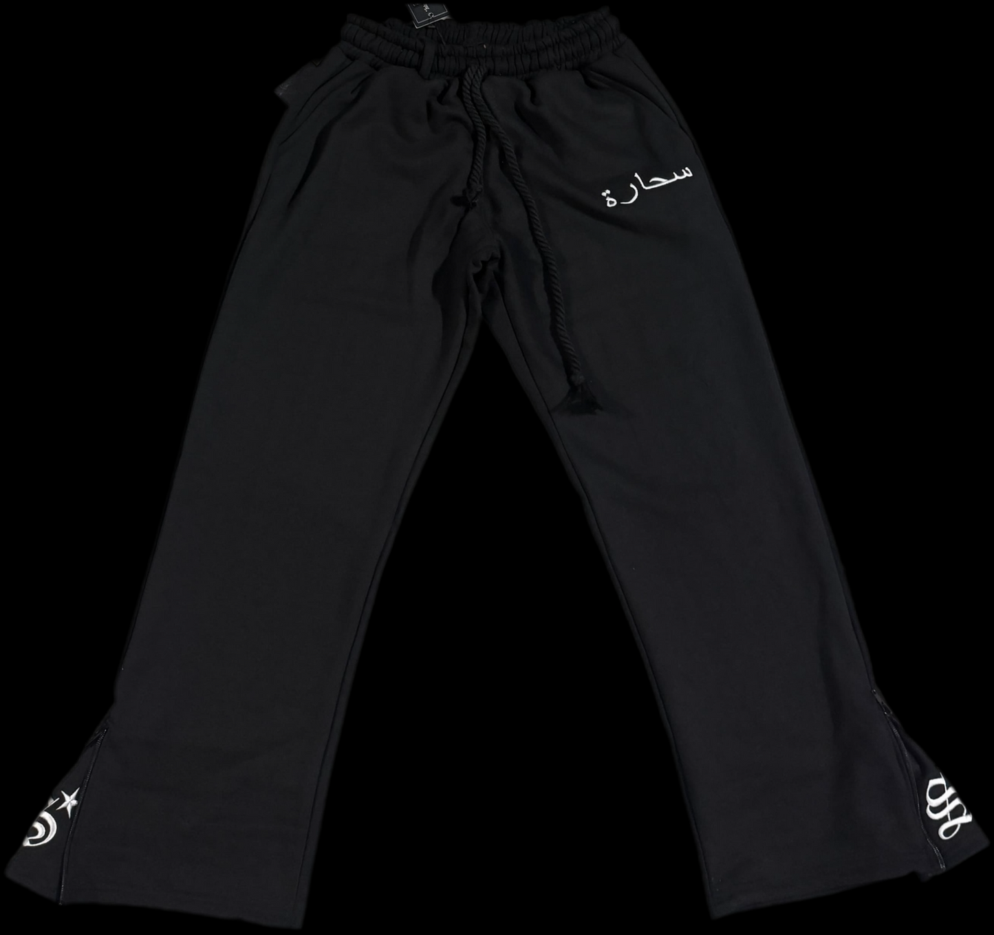 Sahara Black Flared Sweatpants