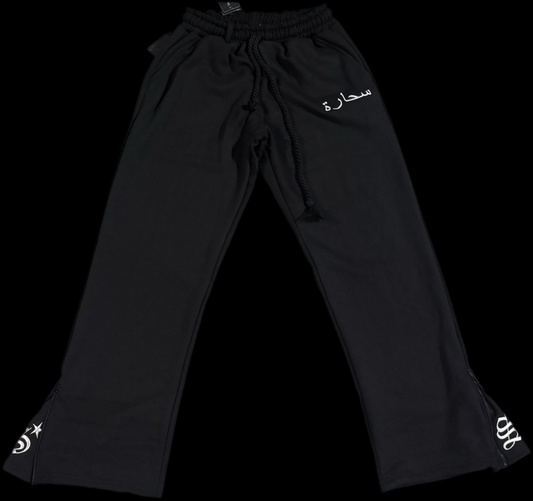 Sahara Black Flared Sweatpants
